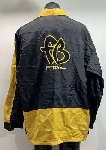 Chaqueta Colección Años 90 Fubu Amarillo Negro Logotipo Para Hombre L | eBay