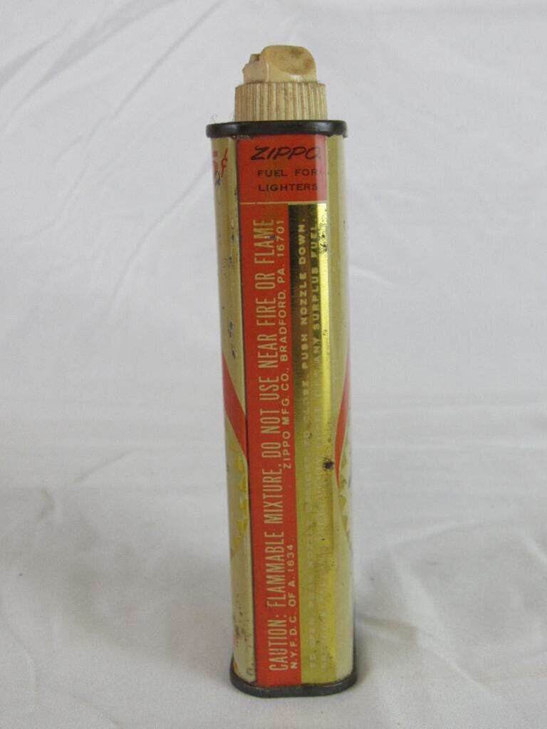 Vintage 35¢ Zippo Lighter Fuel Fluid Tin Can 5 oz