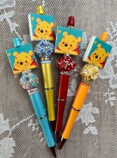 Custom beaded pens  Winnie bear , Gifts, party, Journal, Basket filler.