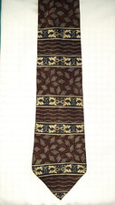 Cellini Linea Vomo 100% Silk Italian Brocade Striped Tie Made In USA