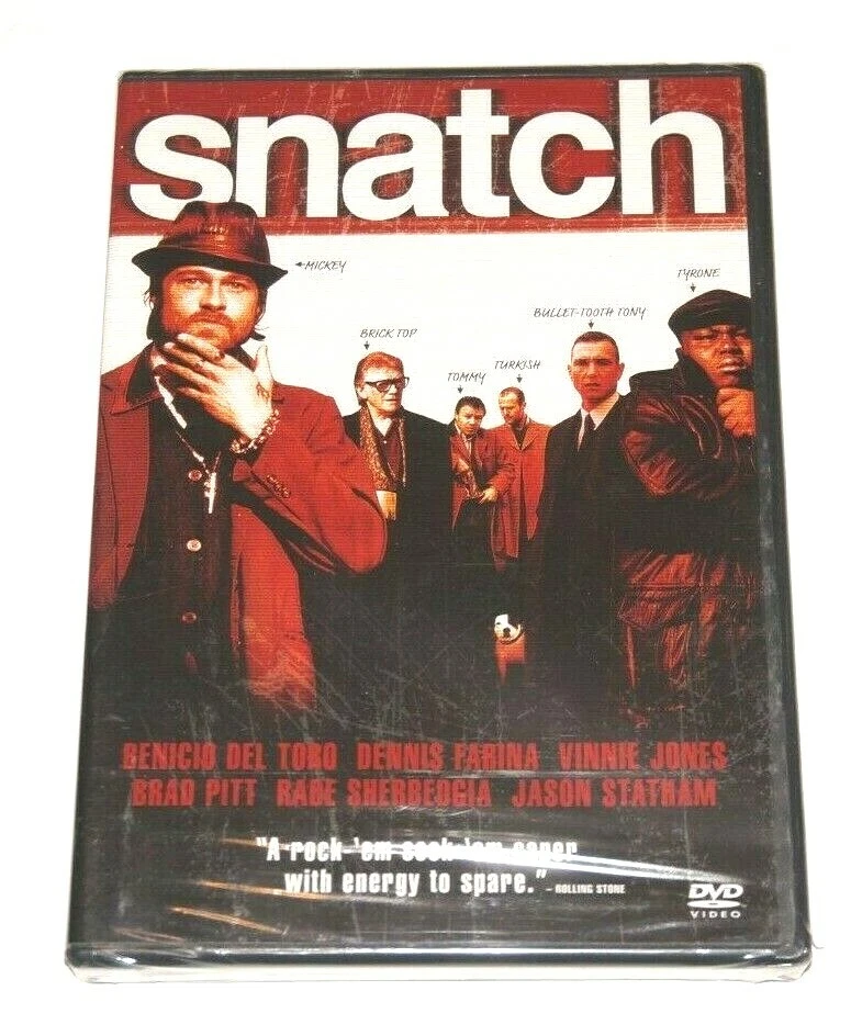 Snatch Widescreen Full Screen Version DVD Brad Pitt Benicio Del