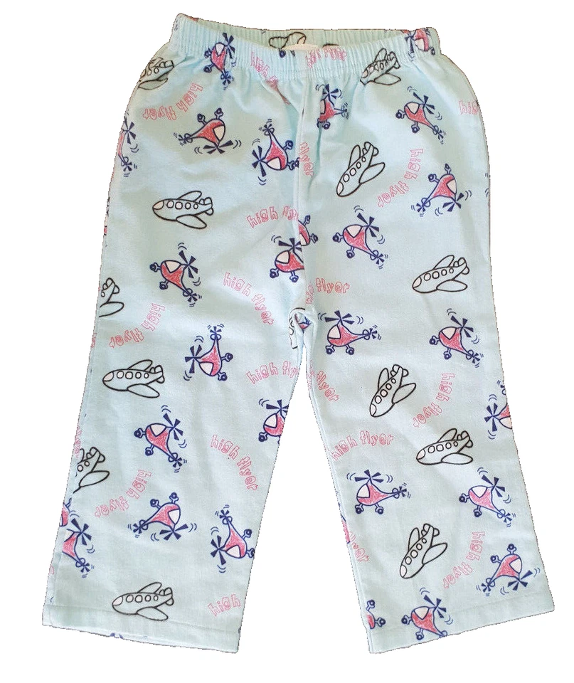 С ЯРЛЫКАМИ мальчиков размер 2 светло-синий вертолеты самолеты длинная фланель зимние PJ пижамы - Изображение 3 из 3