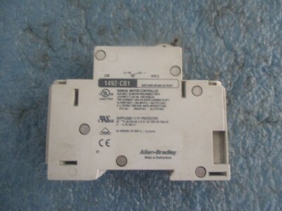 Allen Bradley Cat. #: 1492-CB1G100 Circuit Breaker. 1 Pole, 10A. Series C. 