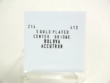 Lot of 5 NOS Bulova ACCUTRON Gold Plated *CENTER BRIDGE* #413 for Model 214