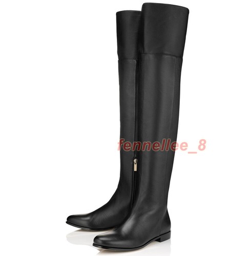 Women Pleated Thick Heel Knee High Women Boots, Knight Boots Round Toe Side Zipper Mid Leg Boots