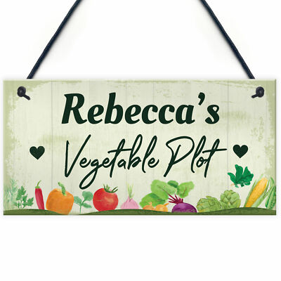 PERSONALISED Vegetable Plot Allotment Sign Shed Signs Garden Signs And ...