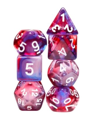 Blue Blood - Metal DnD Dice Set | DnD Dice | Dungeons and Dragons AD&D d20