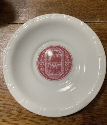 Heinrich Germany Rudesheimer Cup And Saucer Cranberry And White - 第 3/7 張圖片