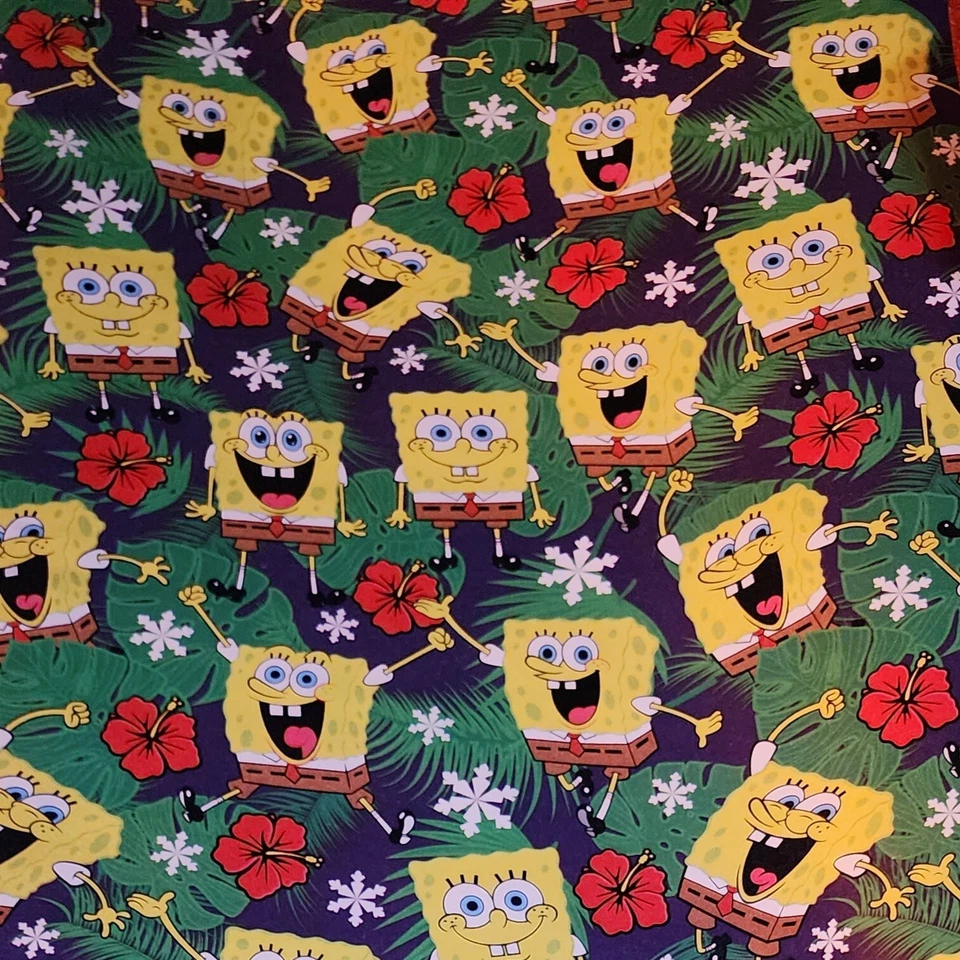 Juego de envoltura de regalo Bob Esponja, papel y cinta, ver descripción. Papel de envolver Foto 3 de 3