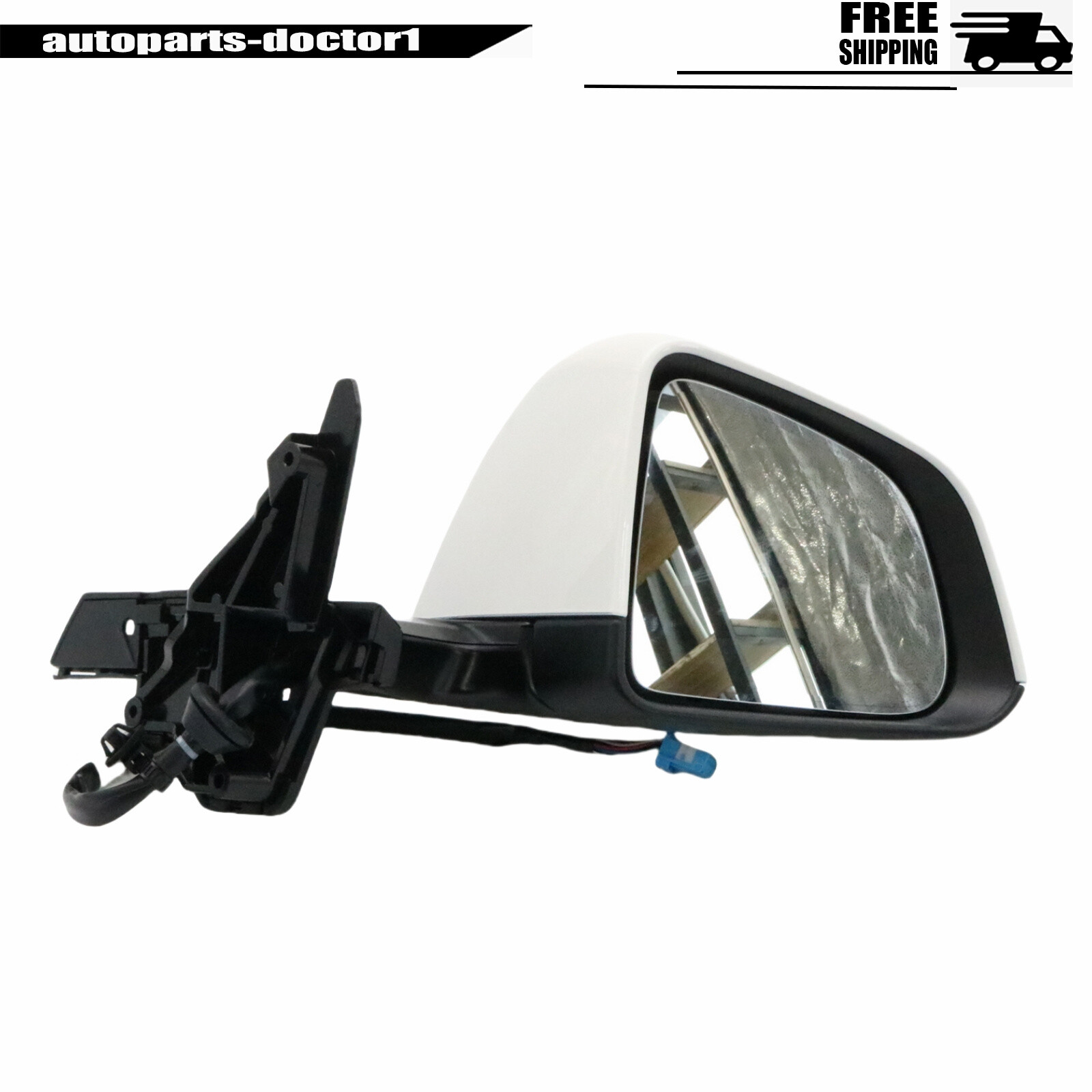 2020-2023 Tesla Model Y Front Right Auto-Dimming Mirror Assembly in White