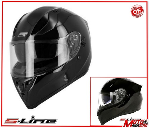 CASCO MOTO NAKED INTEGRALE SLINE S441 NERO LUCID ☆ XS 53/54 | eBay