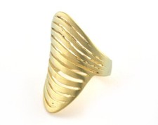 Adjustable Ring Matte Gold Plated Brass 29mm 16.5mm 6US inner size 3305