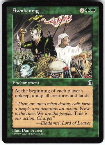 Awakening #101 Stronghold MTG Rare Green Enchantment