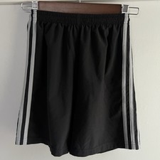 Adidas Climacool Boy  s Size M Medium Classic 3 Stripe Black Grey Athletic Shorts