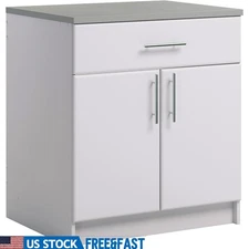 Storage Cabinet W/ Adjustable Shelves Multi-Purpose Kitchen Garage Laundry New