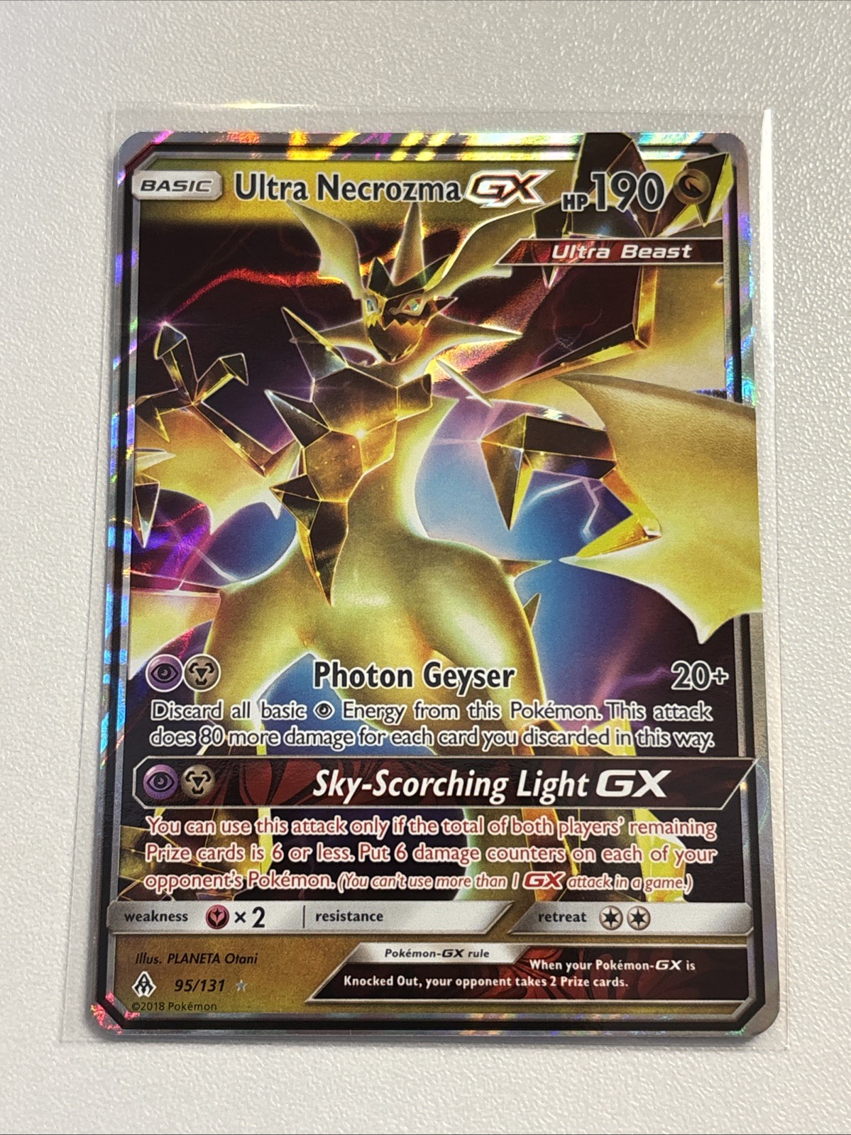 Ultra Necrozma GX 95/131 Forbidden Light Holo Ultra Rare Pokémon TCG NM