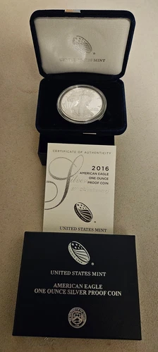 2016 W 30th Anniversary Lettered Edge American Silver Eagle Proof