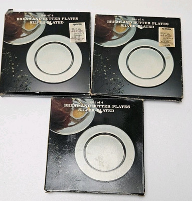 Vintage NEW Bread & Butter Plates Silver Plated Set of 12 New Old Stock