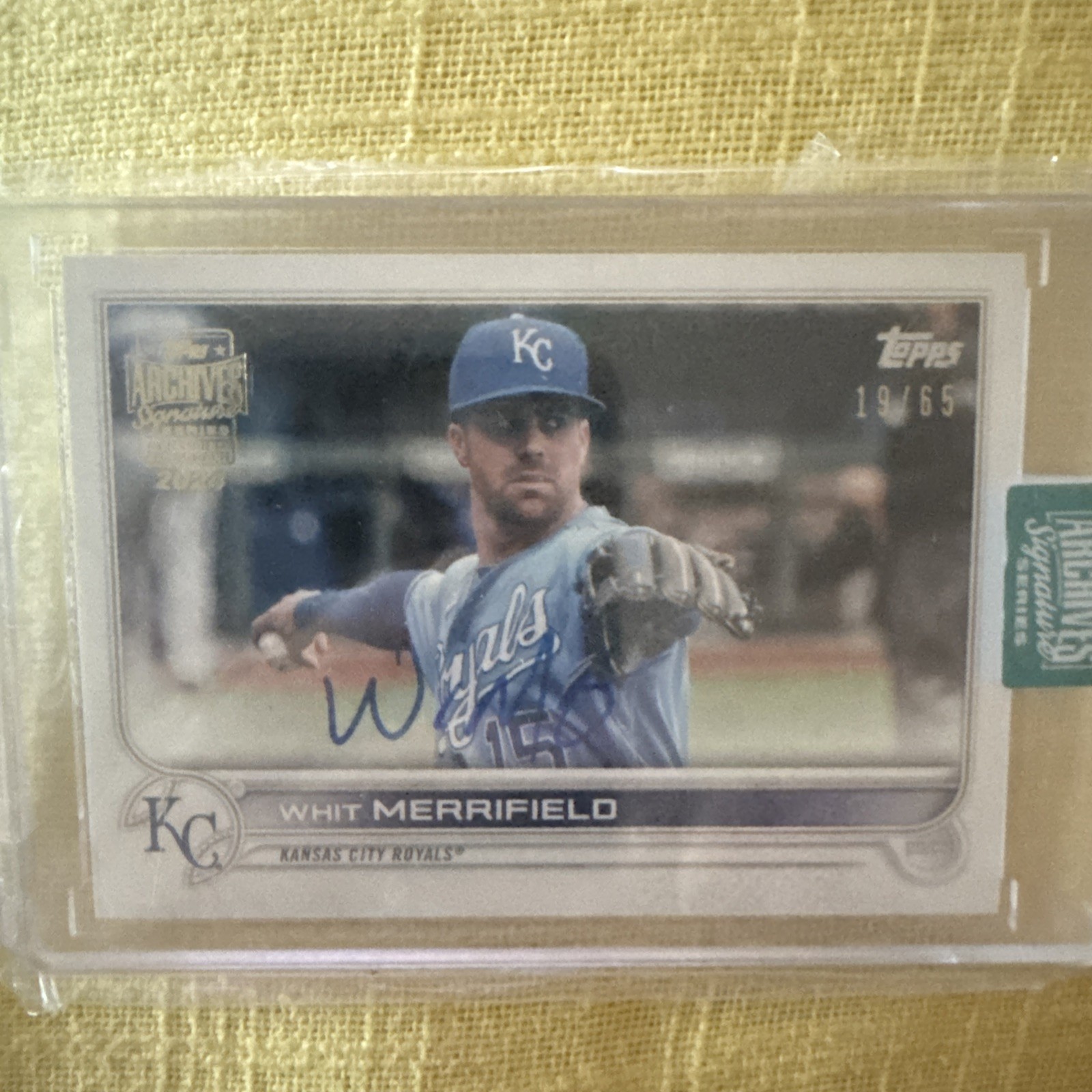 2024 Topps Archives Signature Series #245 Whit Merrifield On-Card Auto #ed/65