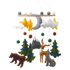 Woodland Mobile for Crib - A Gender Neutral Woodland Crib Mobile with Stars T...