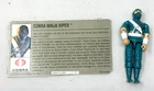 GI JOE ARAH Ninja Viper Figure incomplete w/ file card 1992 Vintage G.I.