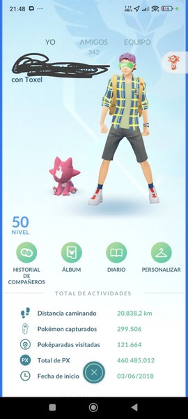 Cuenta Pokemon Go LV50