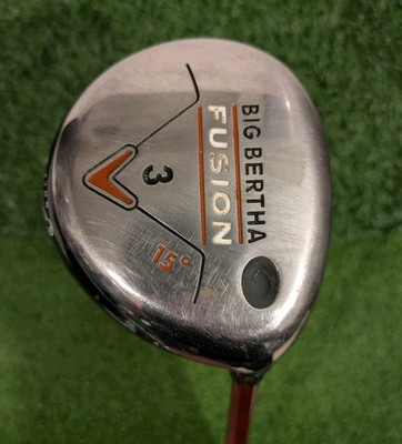 RH Callaway Big Bertha Fusion 15° 3 Fairway Wood Graphite Aldila NVS Stiff Flex 