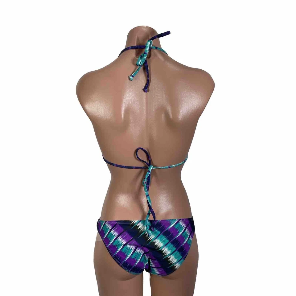90-е y2k комплект из двух частей бикини - винтажный hurley сделано в США Бандо геометрический - Изображение 2 из 4