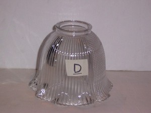 VINTAGE SIGNED HOLOPHANE PAT NOV 11 1905 GLASS SHADE 5"WIDE 4"LG RIBBED & CROSED