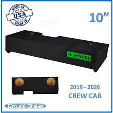 Ground Shaker Chevy Silverado 2019-2026 Crew Cab 10" Dual Subwoofer Enclosure