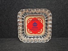 Vintage Standard Oil Glass Ashtray R & H Service Kimballton Iowa 1950's 4.5"
