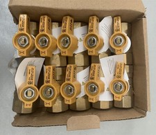 (Carton of 10) Boshart 0832-07 Brass Gas Ball Valve 3/4" FPT x 3/4" FPT