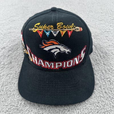Vtg Logo Athletic NFL Super Bowl XXXII 1998 Champions Broncos Black Snapback Hat