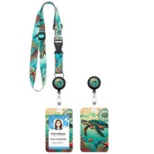 Sea Turtle Lanyard for Badge Holder,Adjustable with