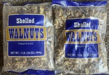 2 Pounds California Shelled Walnuts - Sacramento Valley Walnut Growers, LLC
