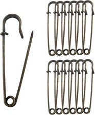 50PCS Safety Pins 3inch/75mm Heavy Duty Extra Large Safety Pins in Bronze Color