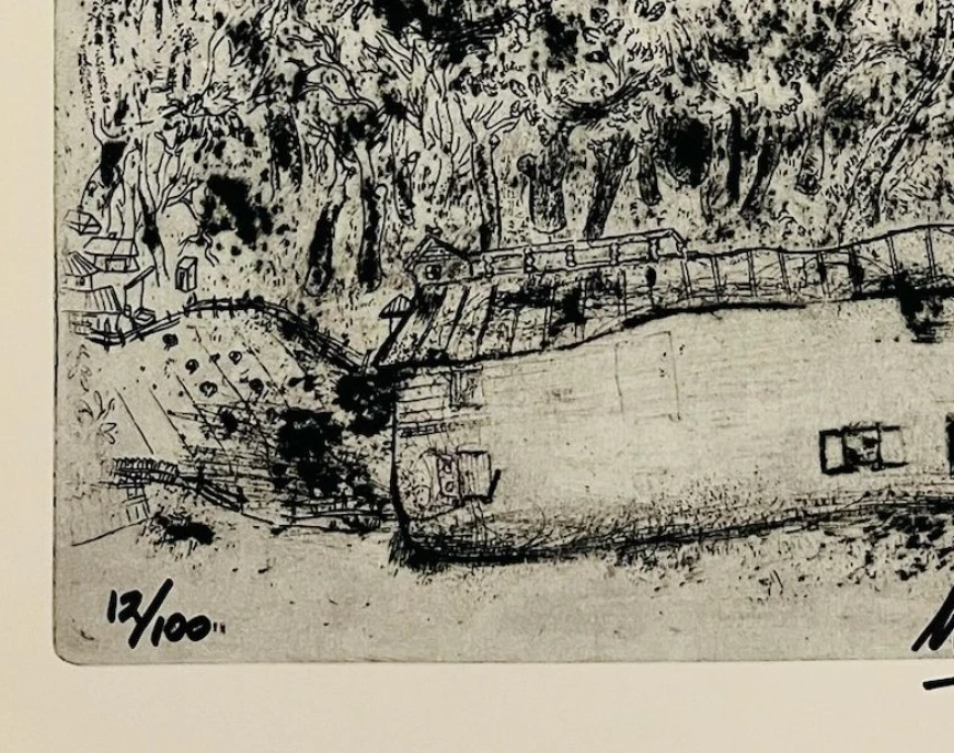 Impresión original firmada a mano por Marc Chagall con certificado de autenticidad y +$3.500 USD de valoración Foto 3 de 4