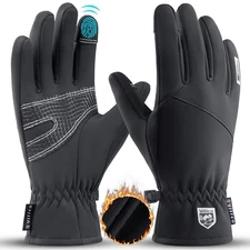 Winter Gloves Thermal Windproof Touch Screen Non-Slip Gloves for Cycling Driving