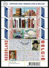 SG74 NETHERLANDS 2013 MS borderless Neterlands & Belgium CTO no hinge