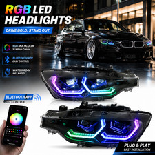 Paar Voll RGB LED Scheinwerfer Montage f�r BMW 3er F30 F31 2012-2015 Fit Halogen