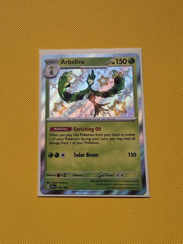 Arboliva Holo Rare S&V Paldean Fates Pokemon Card 104/091 Shiny