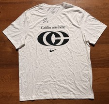 Caitlin Clark Signed CAITLIN WAS HERE Nike Logo SGA Indiana Fever T-Shirt PSA