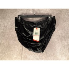 Speedo Vintage Swim Racing Briefs Mens 40 Black Solid Nylon Performance NWT