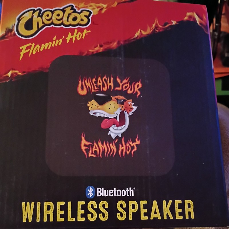 NIB Bluetooth Wireless Speaker Flamin' Hot Cheetos  Unleash Your Flamin Hot