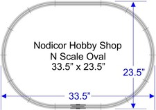 Bachmann E-Z Track N Scale 23.5 X 33.5 Oval B...