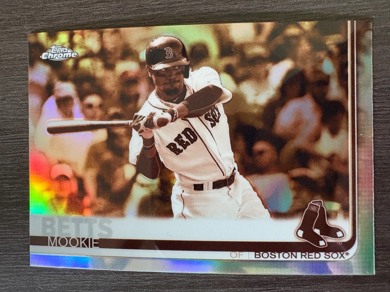 2019 Topps Chrome Mookie Betts #50 Sepia Refractor Boston Red Sox