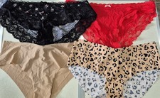 NWOT Lot Of 4 Victorias Secret Medium Underwear Panties Sheer Lace Soft New