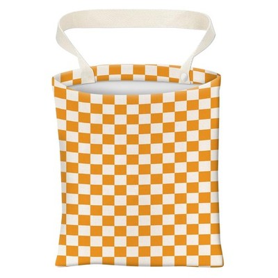 ABUIFDK Car Trash Can, Cute Bag, Small, Orange Checkerboard 