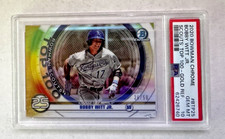 2020 BOWMAN CHROME #BTP25 BOBBY WITT JR. SCOUTS' TOP 100-GOLD #/50 PSA 10 POP 3