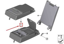 BMW 3 Gran Turismo F34 Mittelarmlehne hinten 52207352202 7352202 NEU ORIGINAL